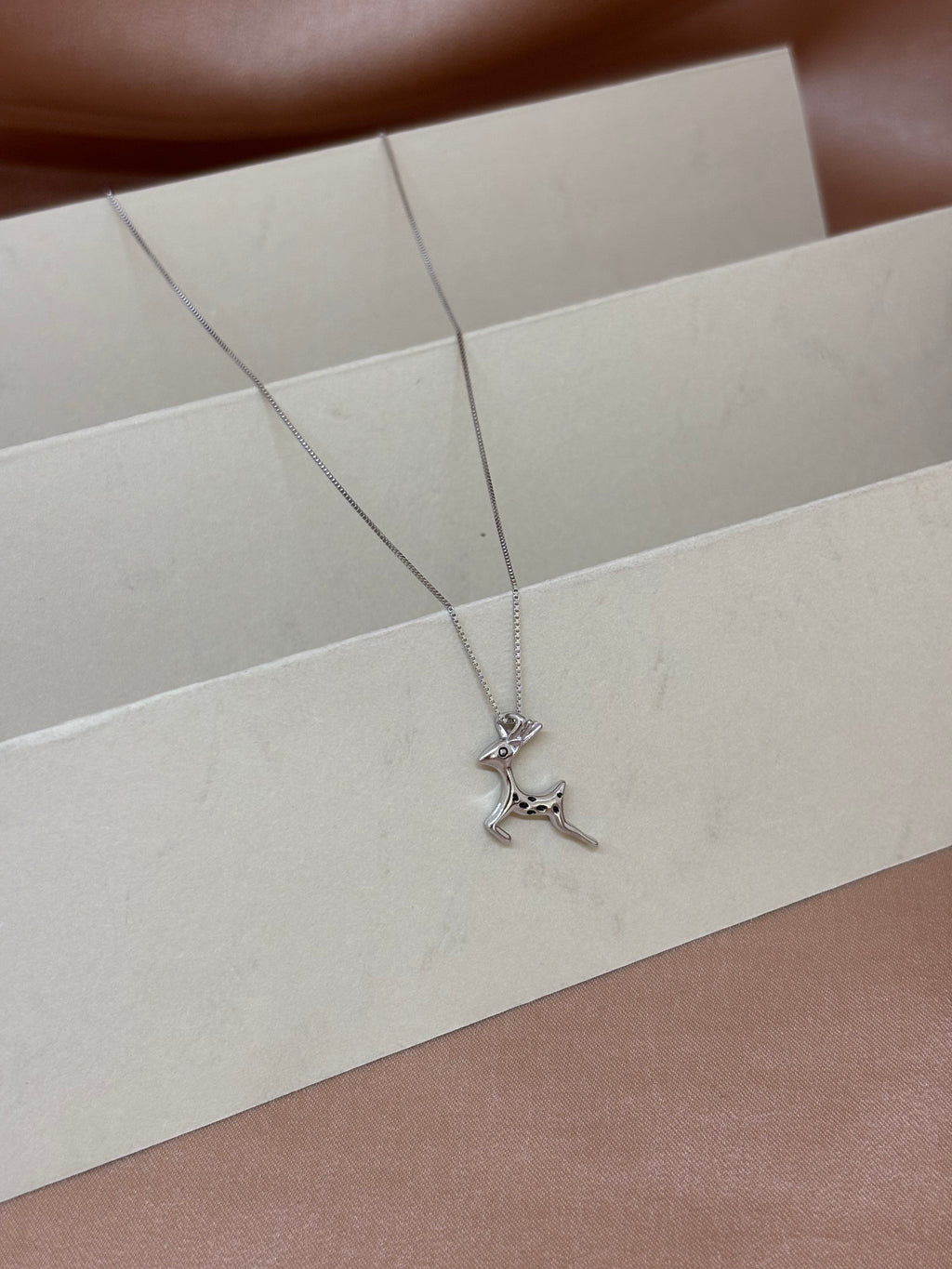 Sparkle & Dash Silver Reindeer Necklace