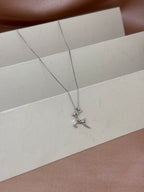 Sparkle & Dash Silver Reindeer Necklace