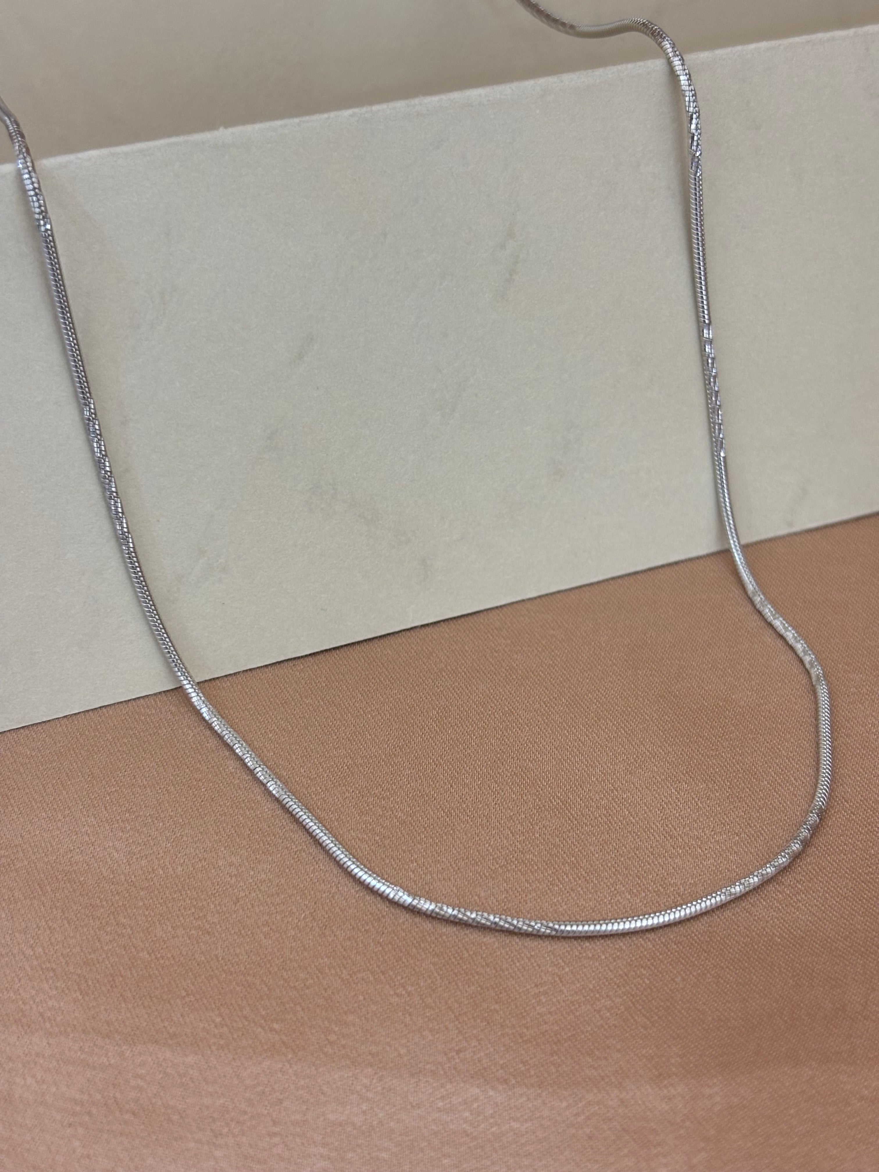 Classic High-Polish Silver Snake Chain