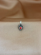 Red Coral Bloom Clip-On Nose Pin