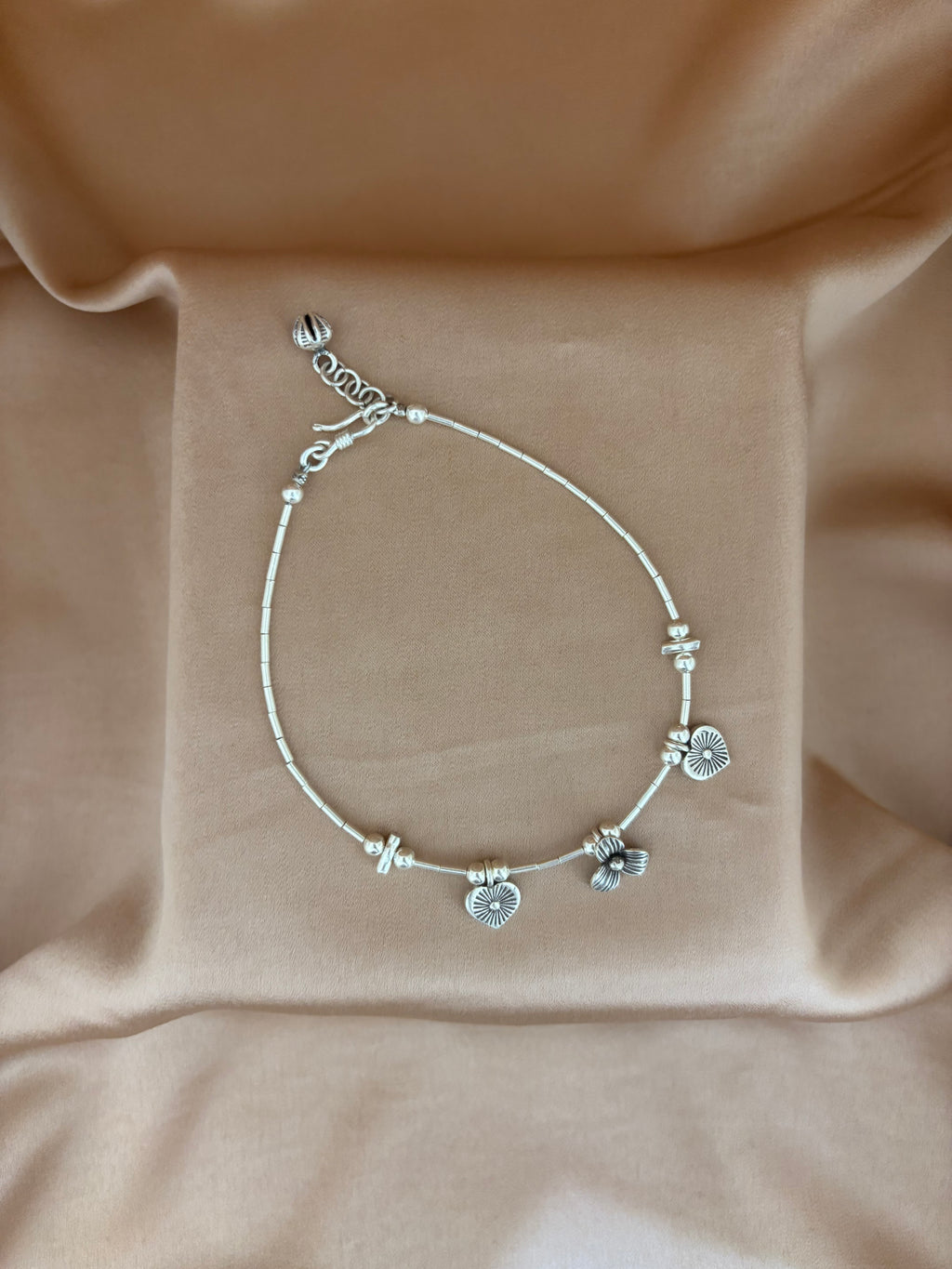 Bohemian Multi-Charm Heart Anklet