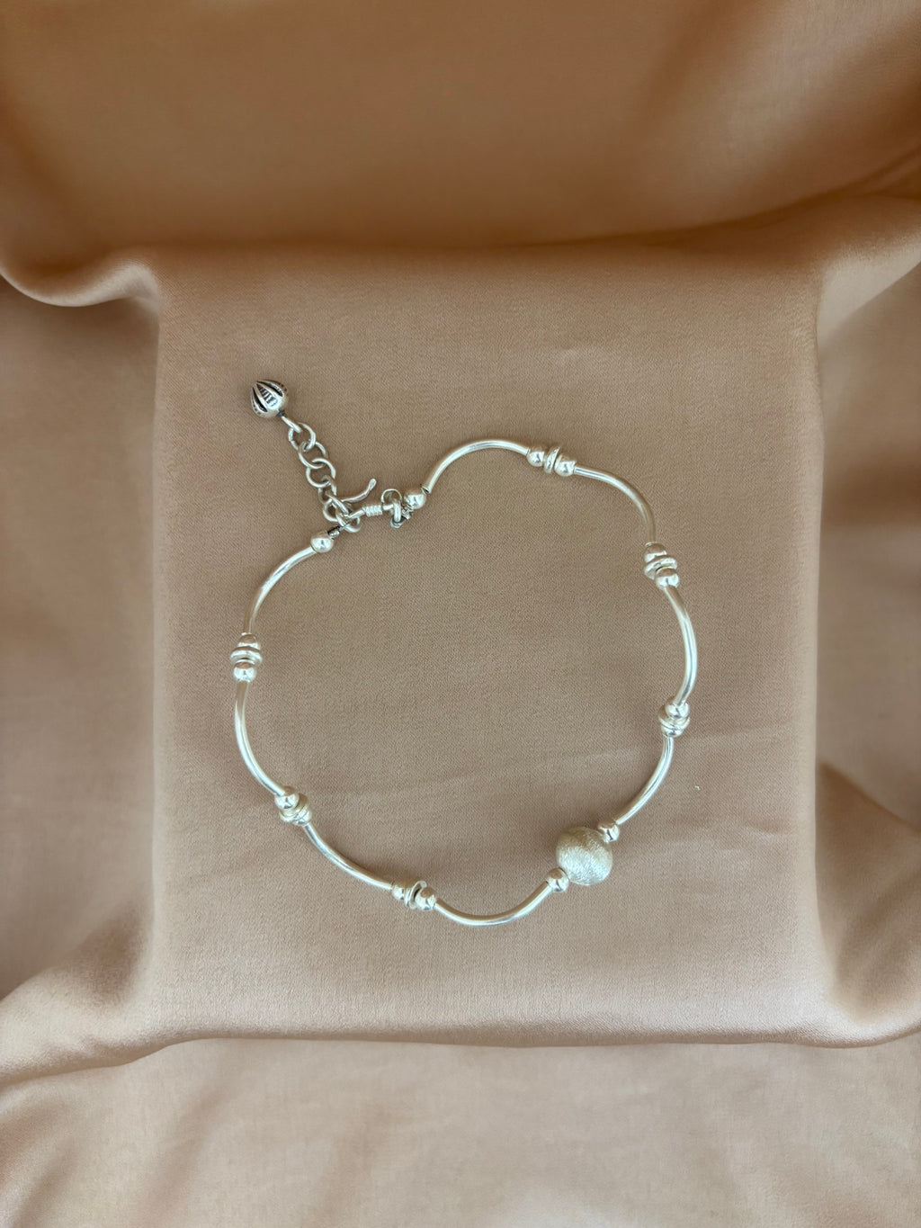 Frosted Globe Statement Anklet