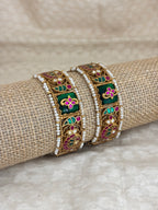 Emerald Green Square Motif Heritage Kada