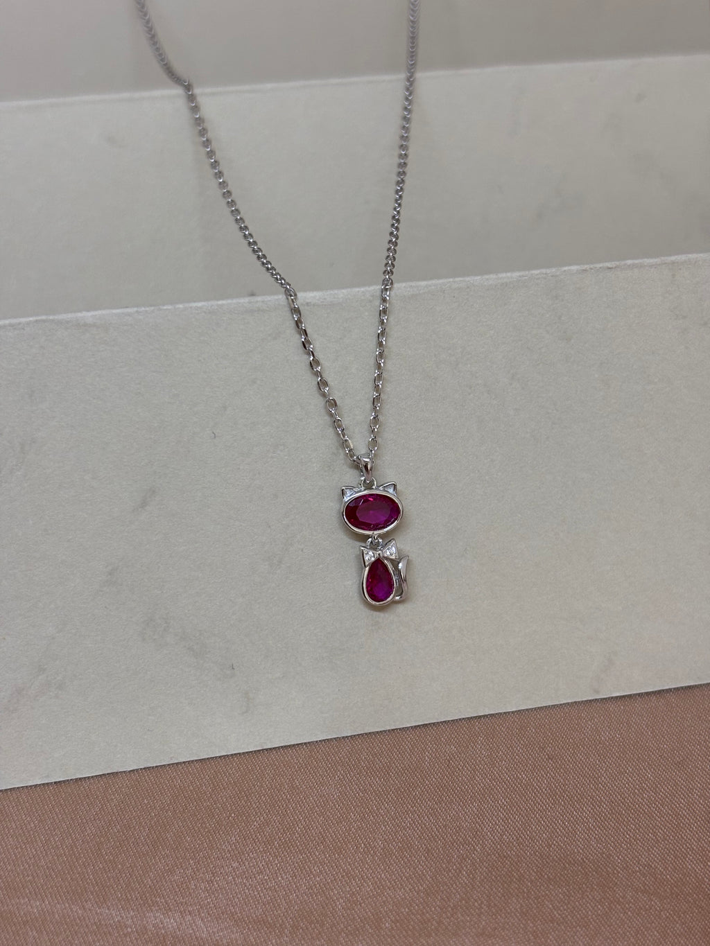 Ruby Red Cat Pendant