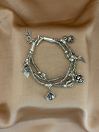 Stacked Multi-Strand Charm Bracelet