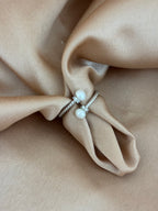 Twin Pearl Open Wrap Ring