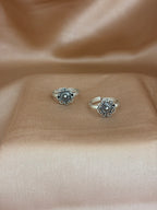 Intricate Oxidised Mandala Silver Toe Rings