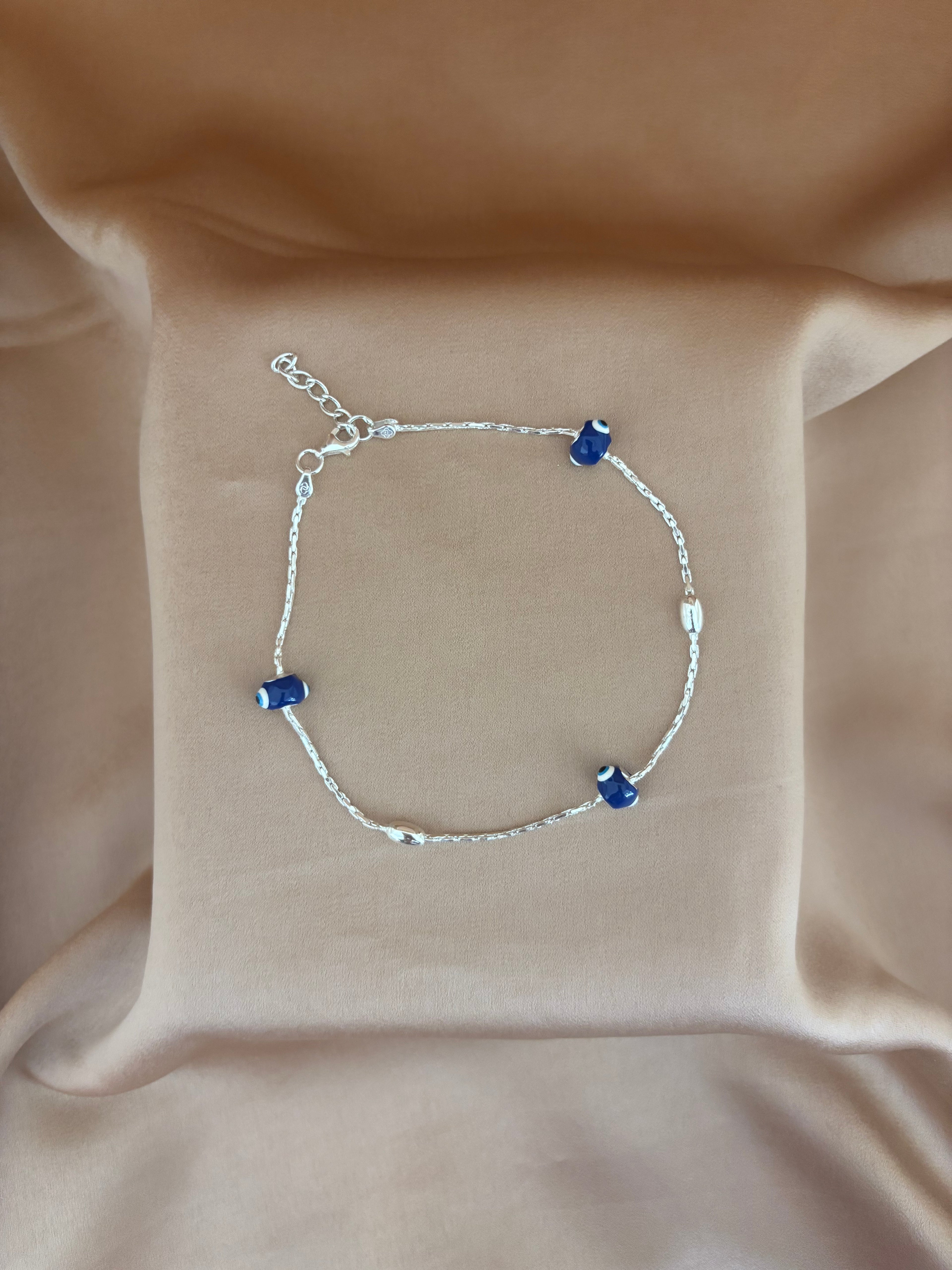Blue Evil Eye Charm Anklet