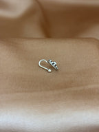 Sun-Ray Mandala Oxidized Silver Nose Pin