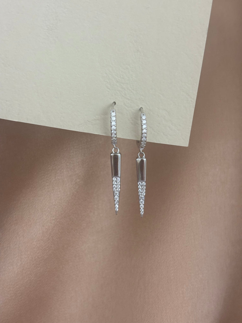 Sparkling Spike Drop Earrings