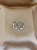 Pavé Curve Hoop Earrings