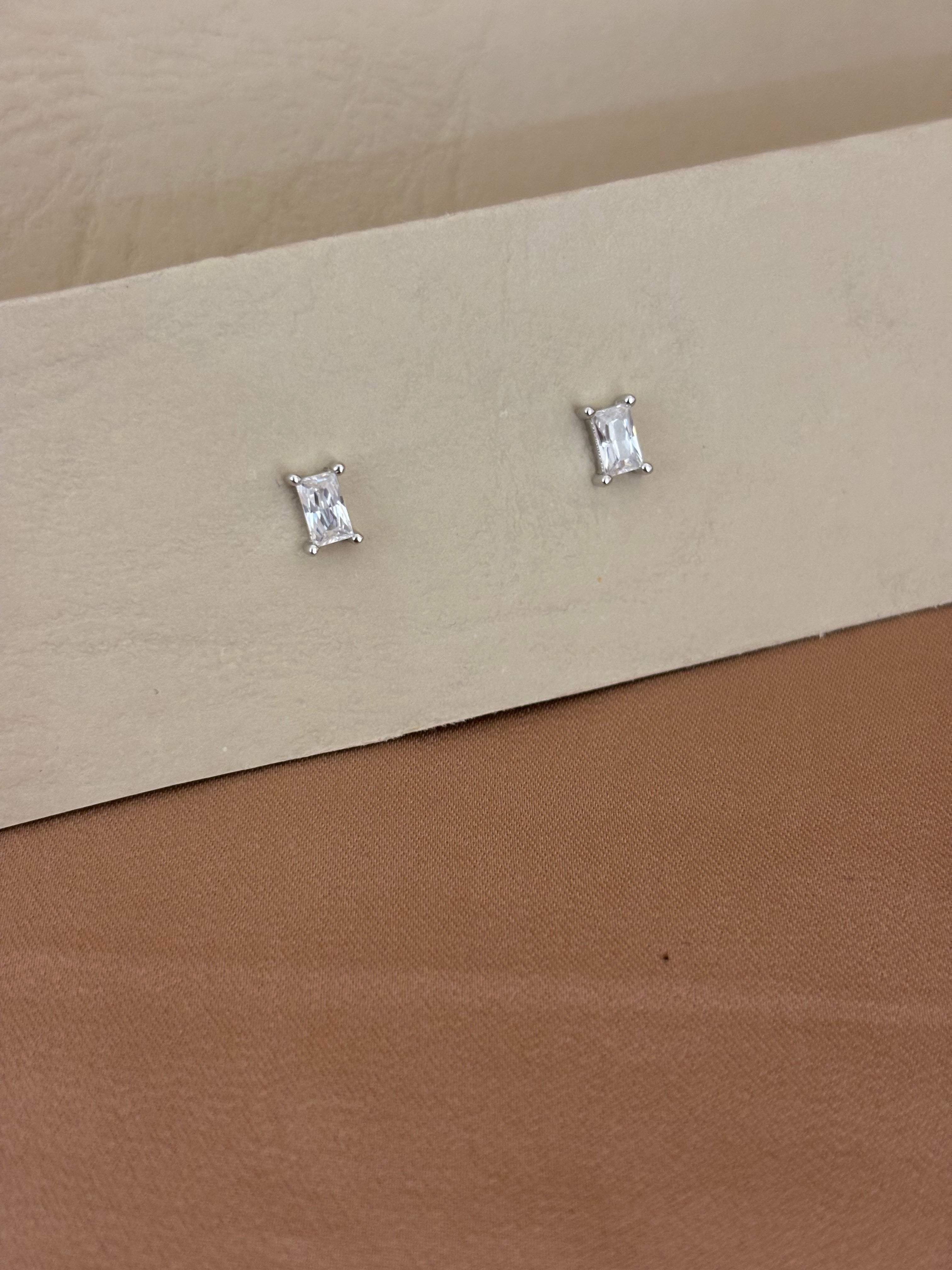 Emerald-Cut Baguette Zircon Station Necklace Set