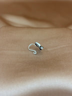 Crimson Star Geometric Silver Nose Pin