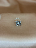 Classic Pearl Swirl Oxidized Silver Nose Pin