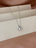 Graceful Swan Pearl & Stone Necklace