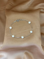 Minimalist Pearl Station Bracelet