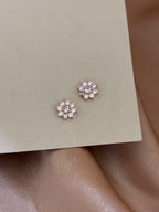 Petite Pave Sunburst Stud Earrings