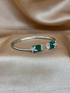 The Emerald Blossom Open Cuff
