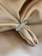 Triple Row Pavé Band