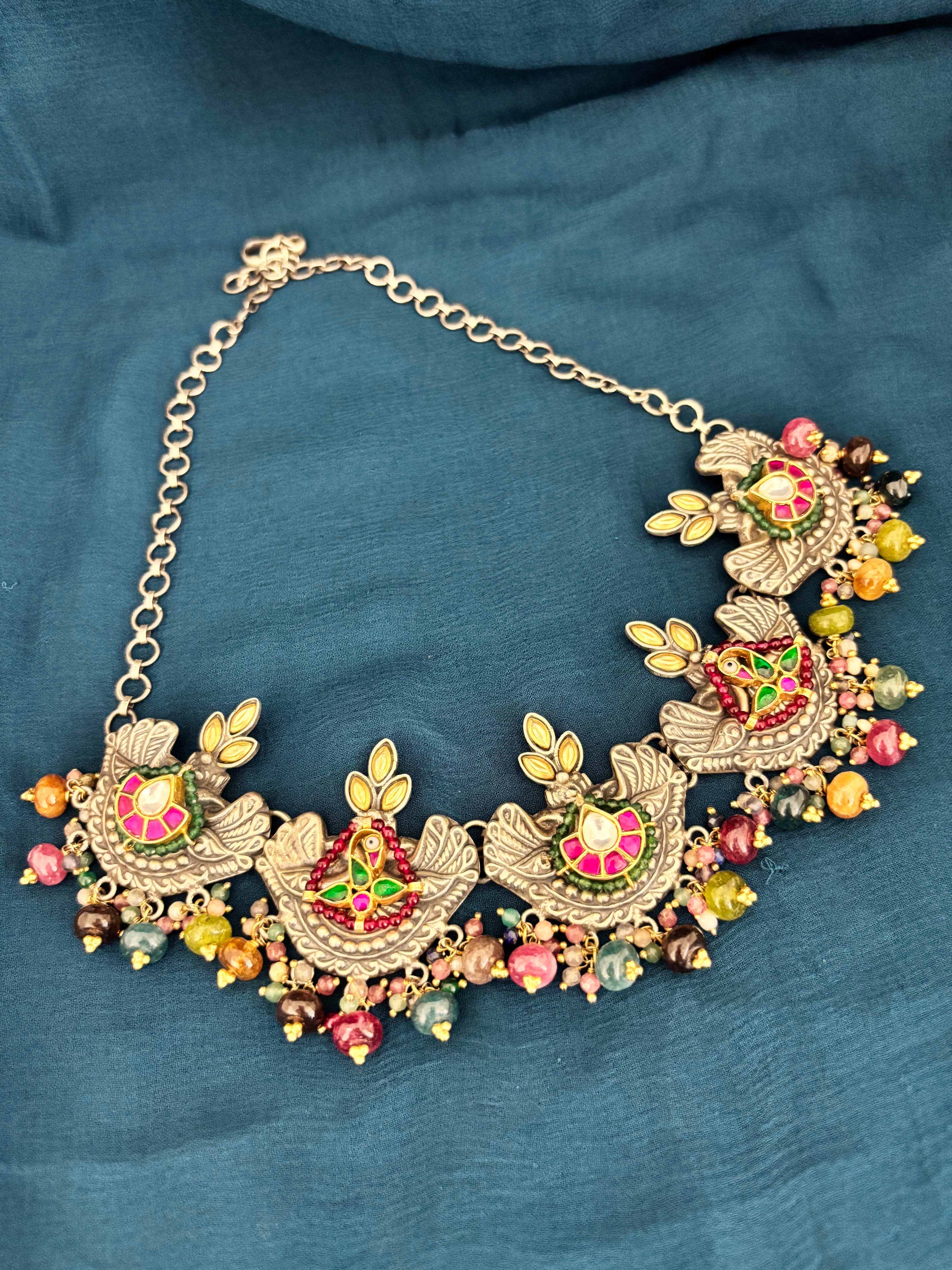 The Contemporary Nakshi Bird Charm Necklace