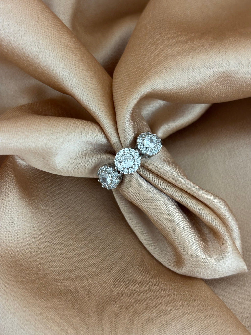 Triple Halo Statement Ring