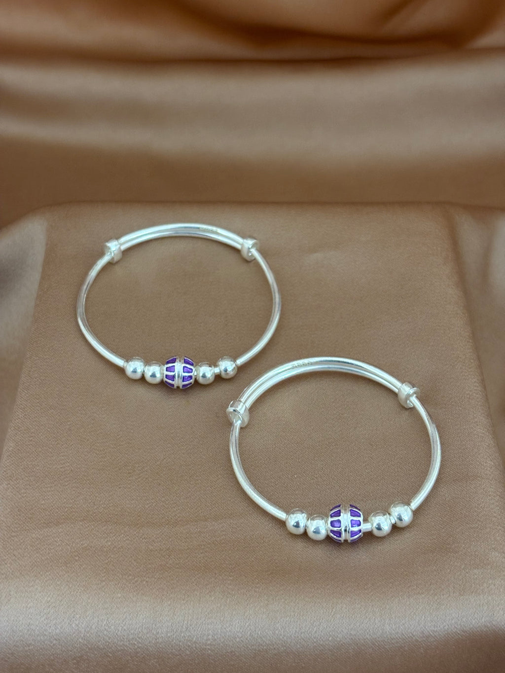 Royal Purple Lattice Bead Kadli Set