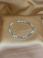 Geometric Chevron Crystal Link Bracelet