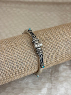 Tribal Turquoise Inlay Kada