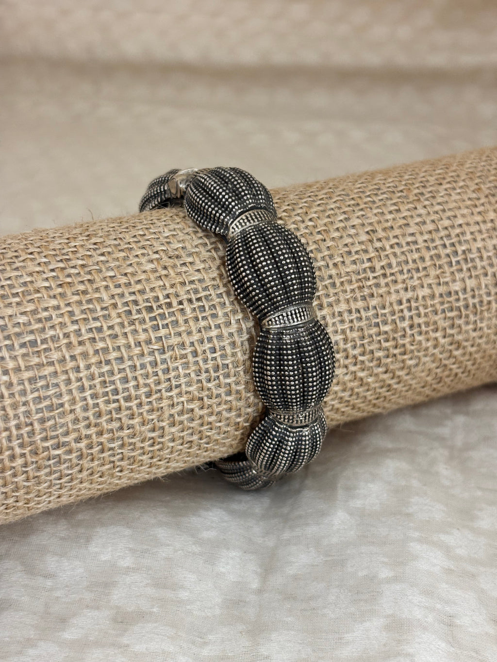 Beaded Melon-Style Statement Bangle