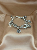 Stacked Multi-Strand Charm Bracelet