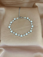Alternating Geometric Crystal Link Bracelet