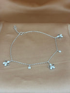 Sparkling Floral Drop Anklet