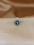 Starry Floret Silver Nose Pin