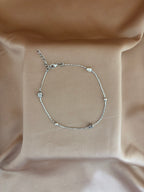 Artisan Bead & Textured Link Anklet
