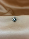 Sunburst Silver Bead Nose Pin