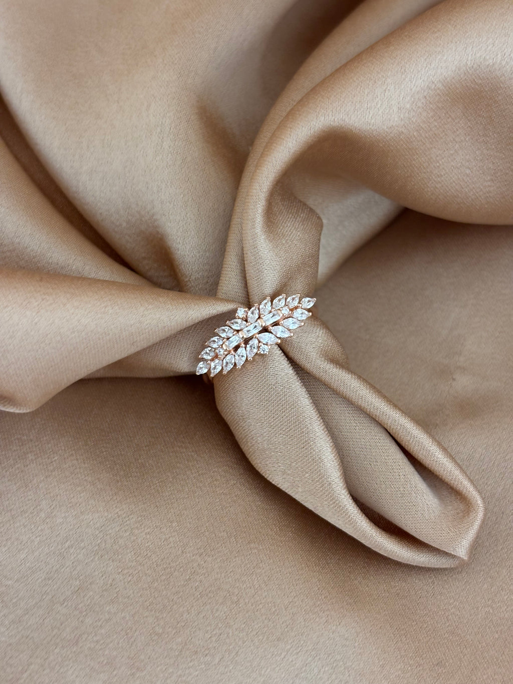 Floral Cluster Bypass Ring