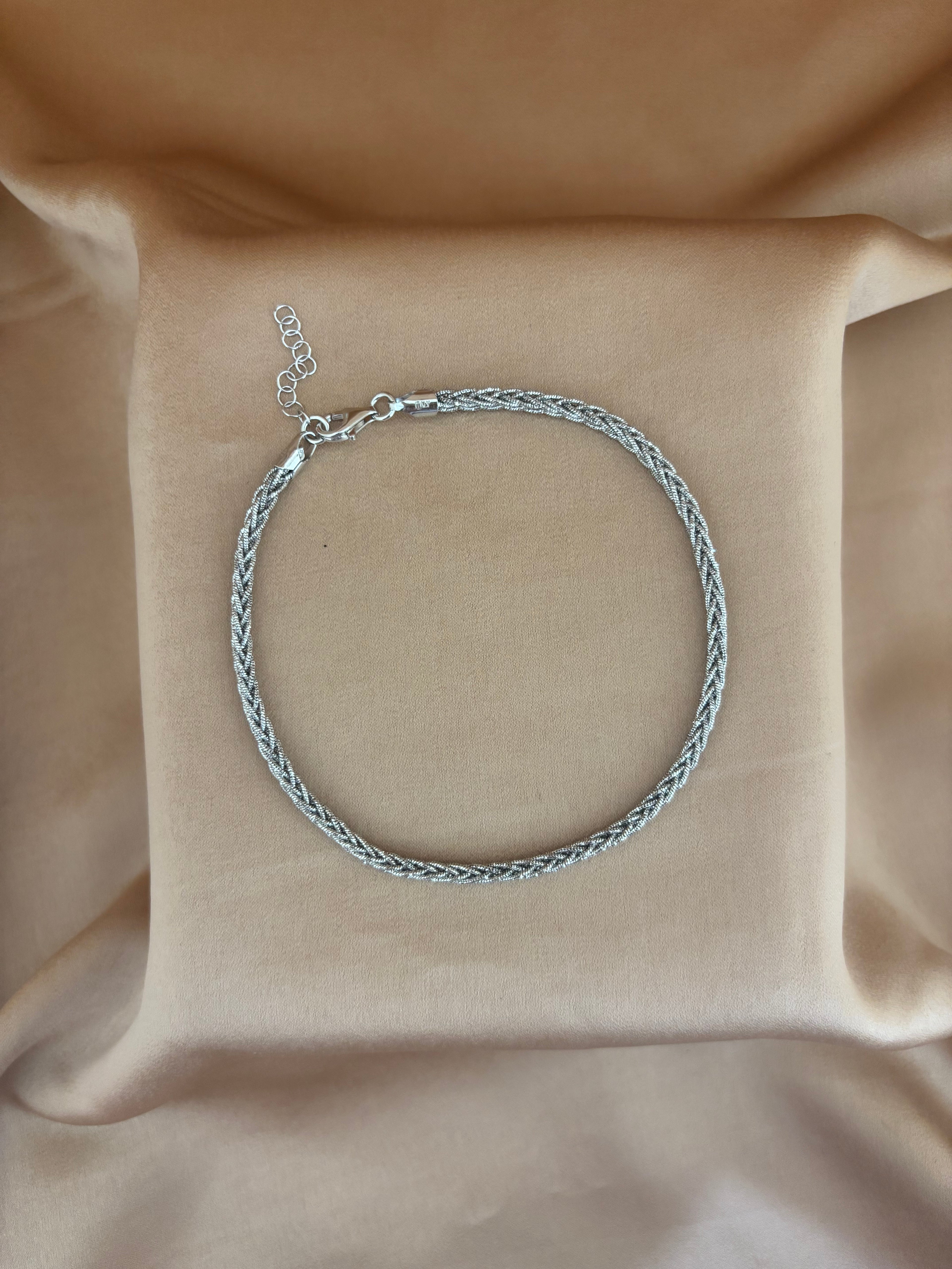 Braided Herringbone Anklet