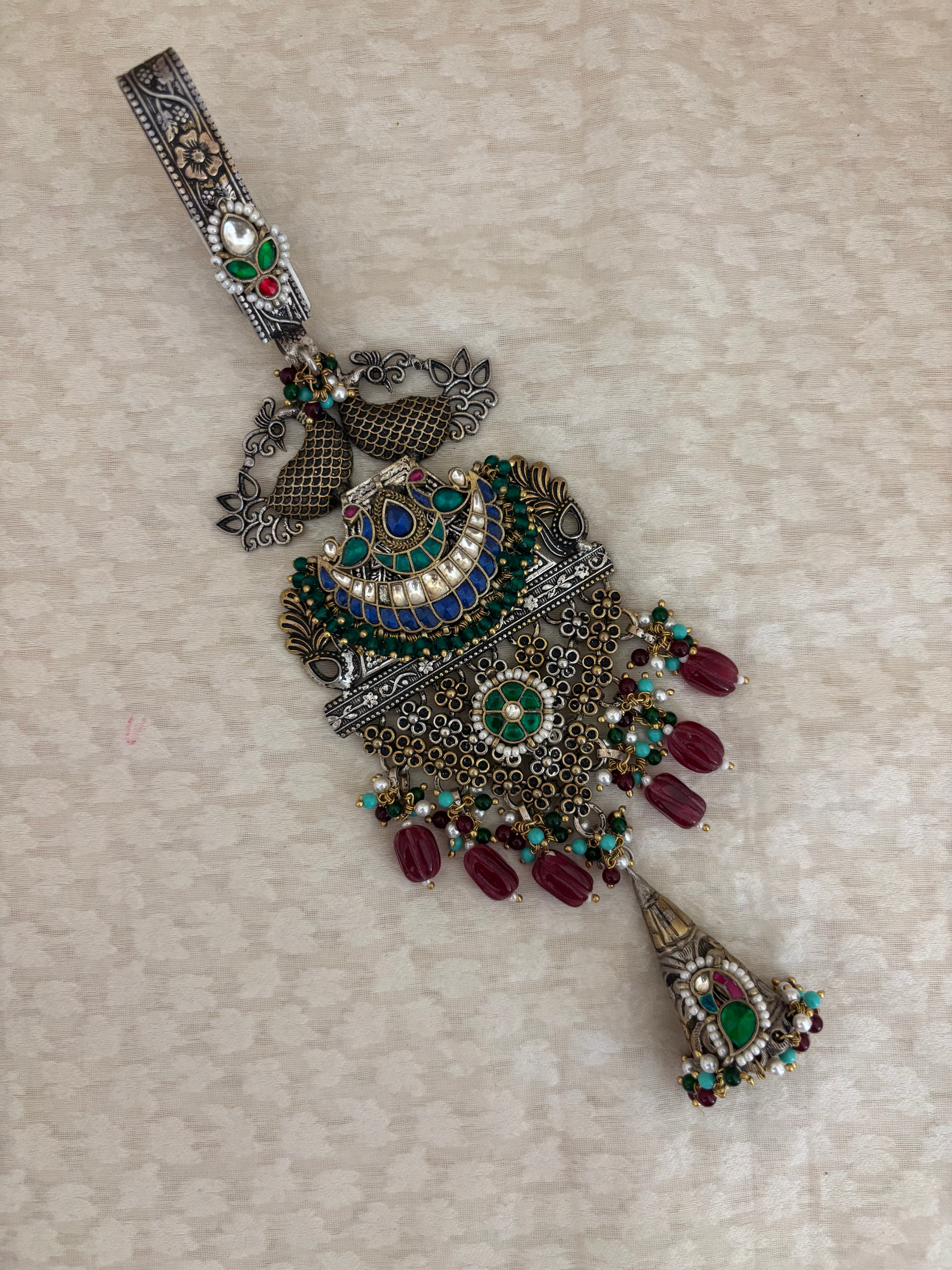 Meenakari Crescent & Jhumki Juda