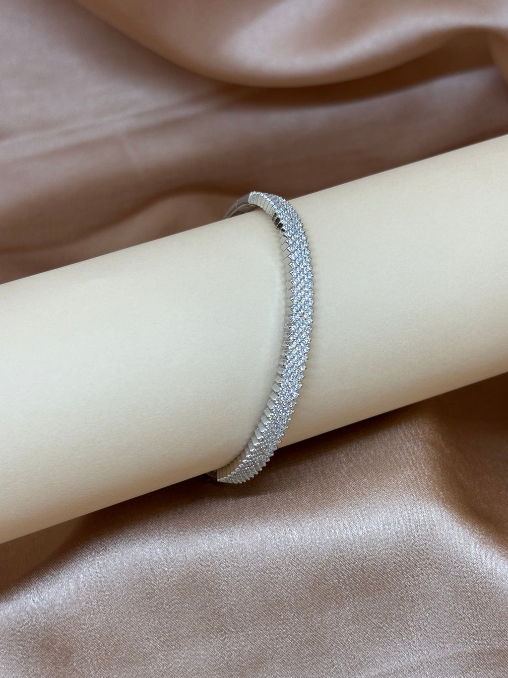 The Pave Chevron Bangle