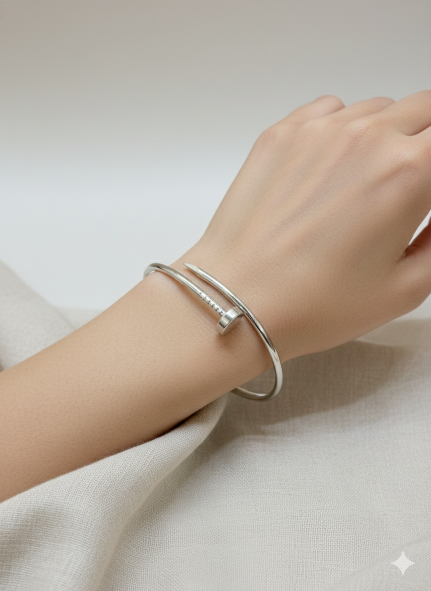 Minimalist Silver Nail Cuff