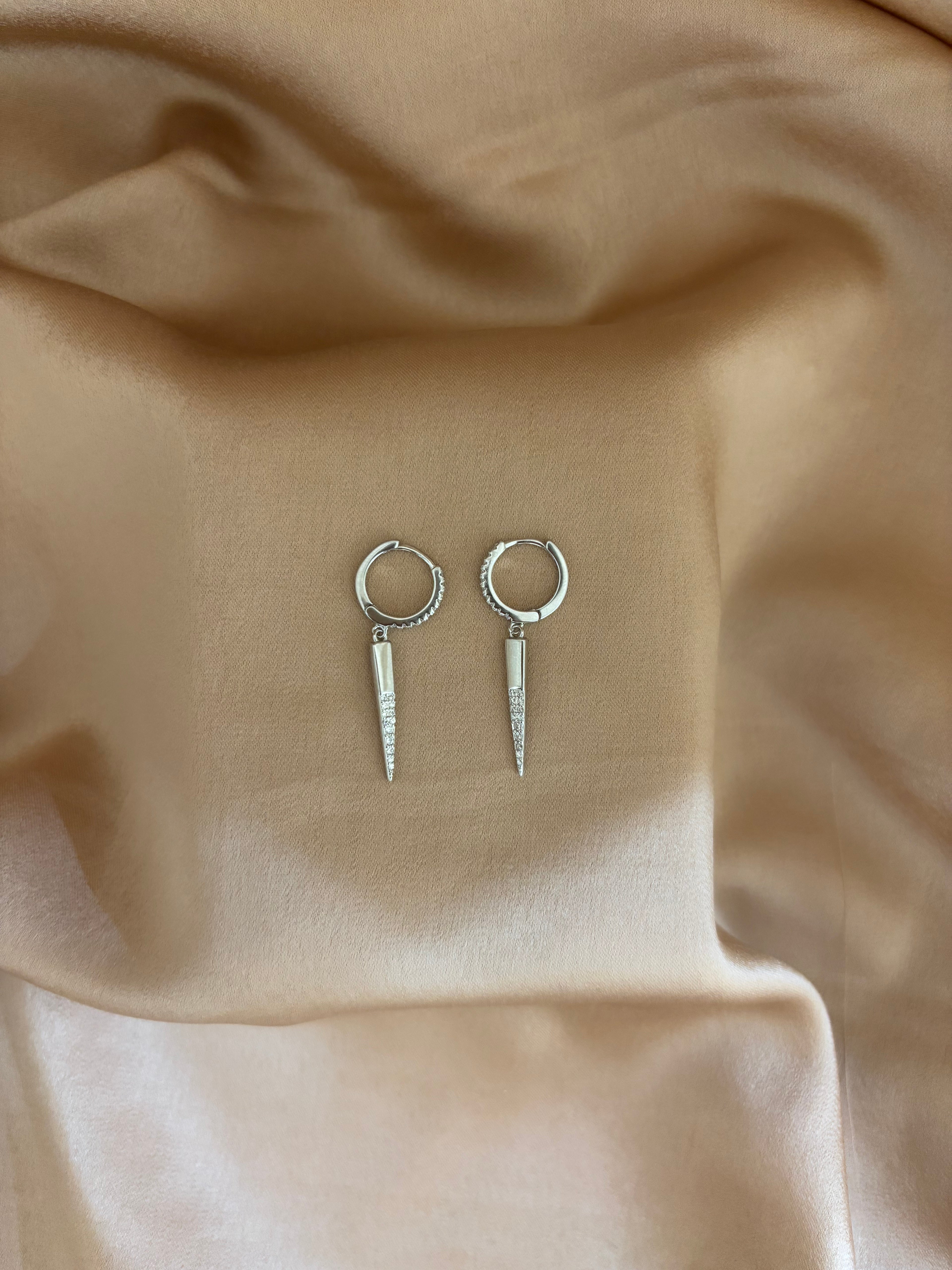 Sparkling Spike Drop Earrings