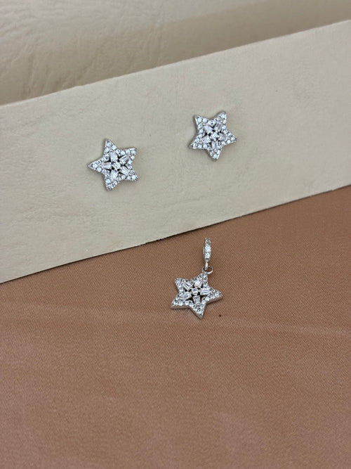Dainty Celestial Star Pendant Set