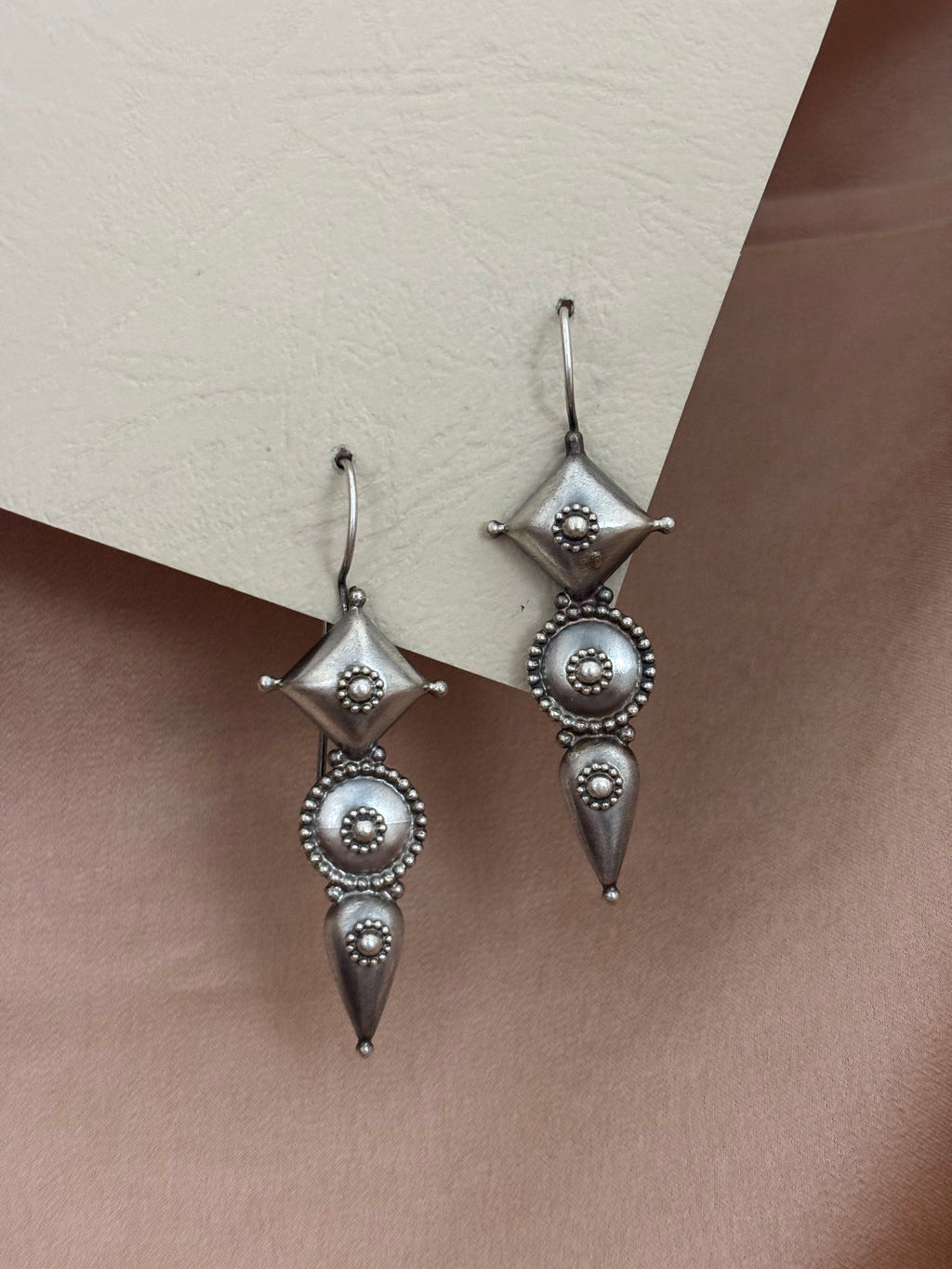 Geometric Dangler Earrings