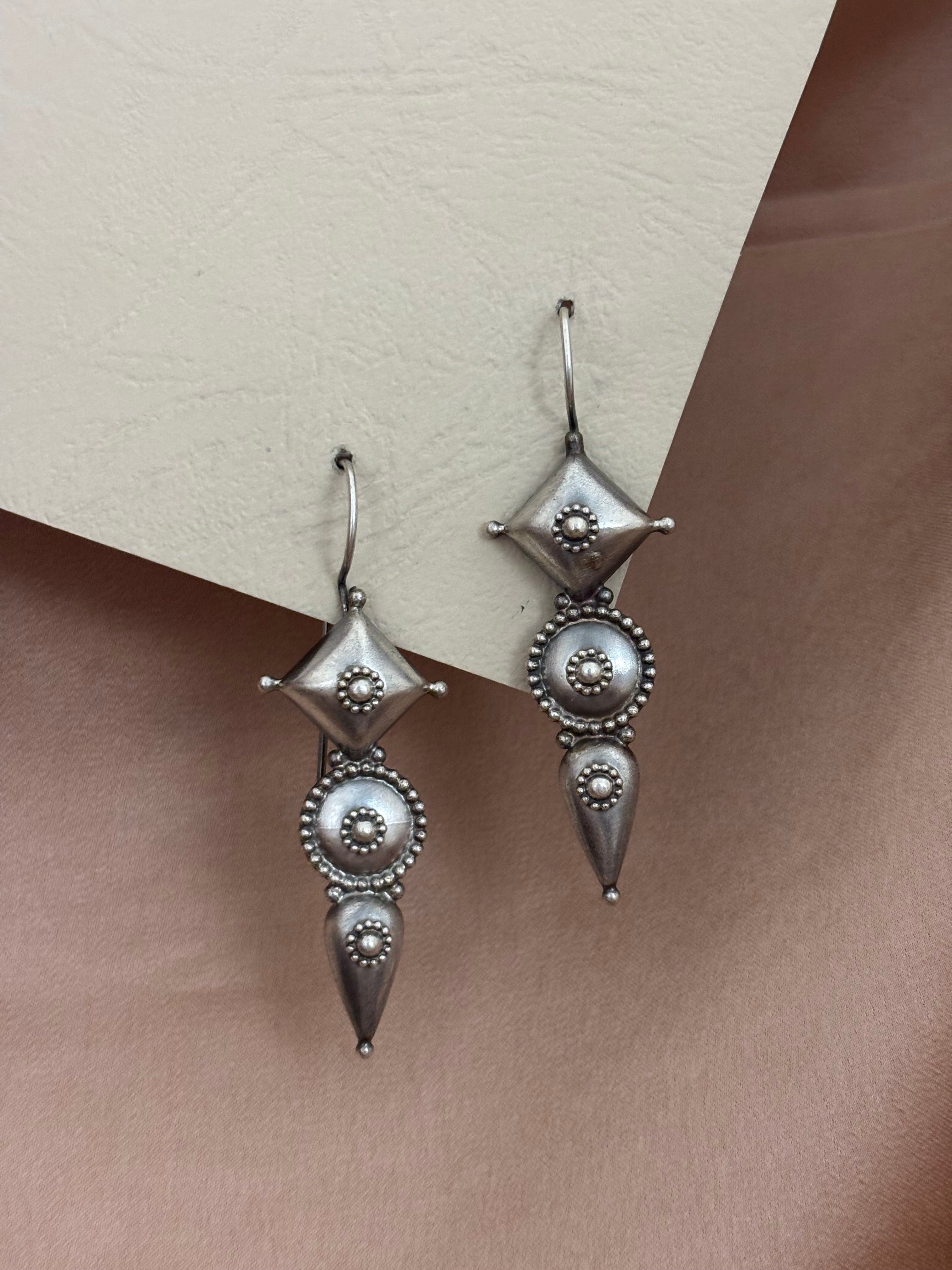 Geometric Dangler Earrings