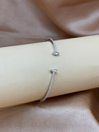 The Duo Stone Silver Cuff