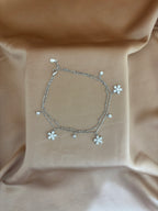 Celestial Bloom Double-Layer Anklet