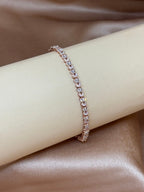 Rose Gold Tapered Baguette Tennis Bracelet