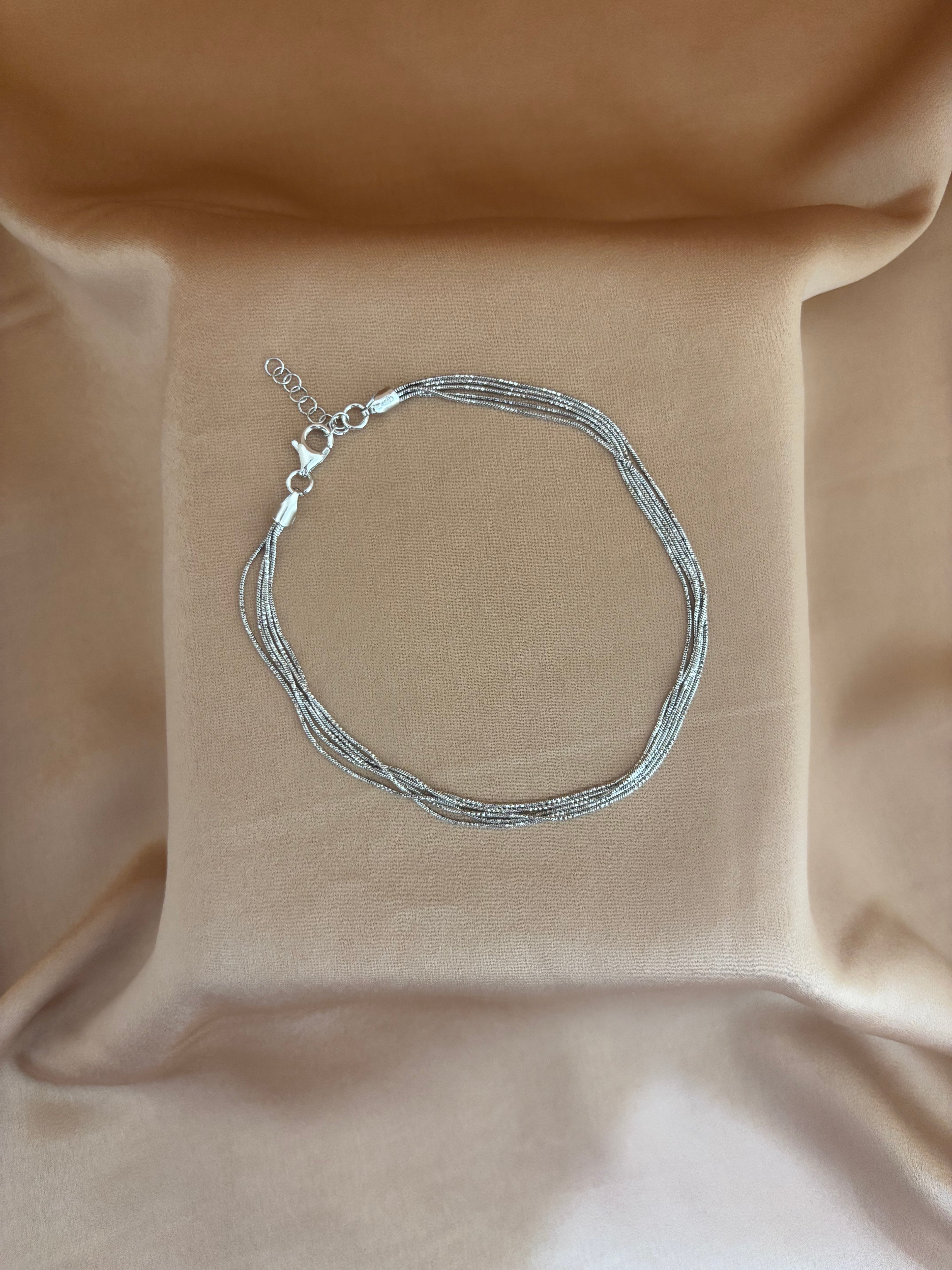Multi-Strand Shimmer Anklet