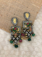 Tribal Parrot Square Drops