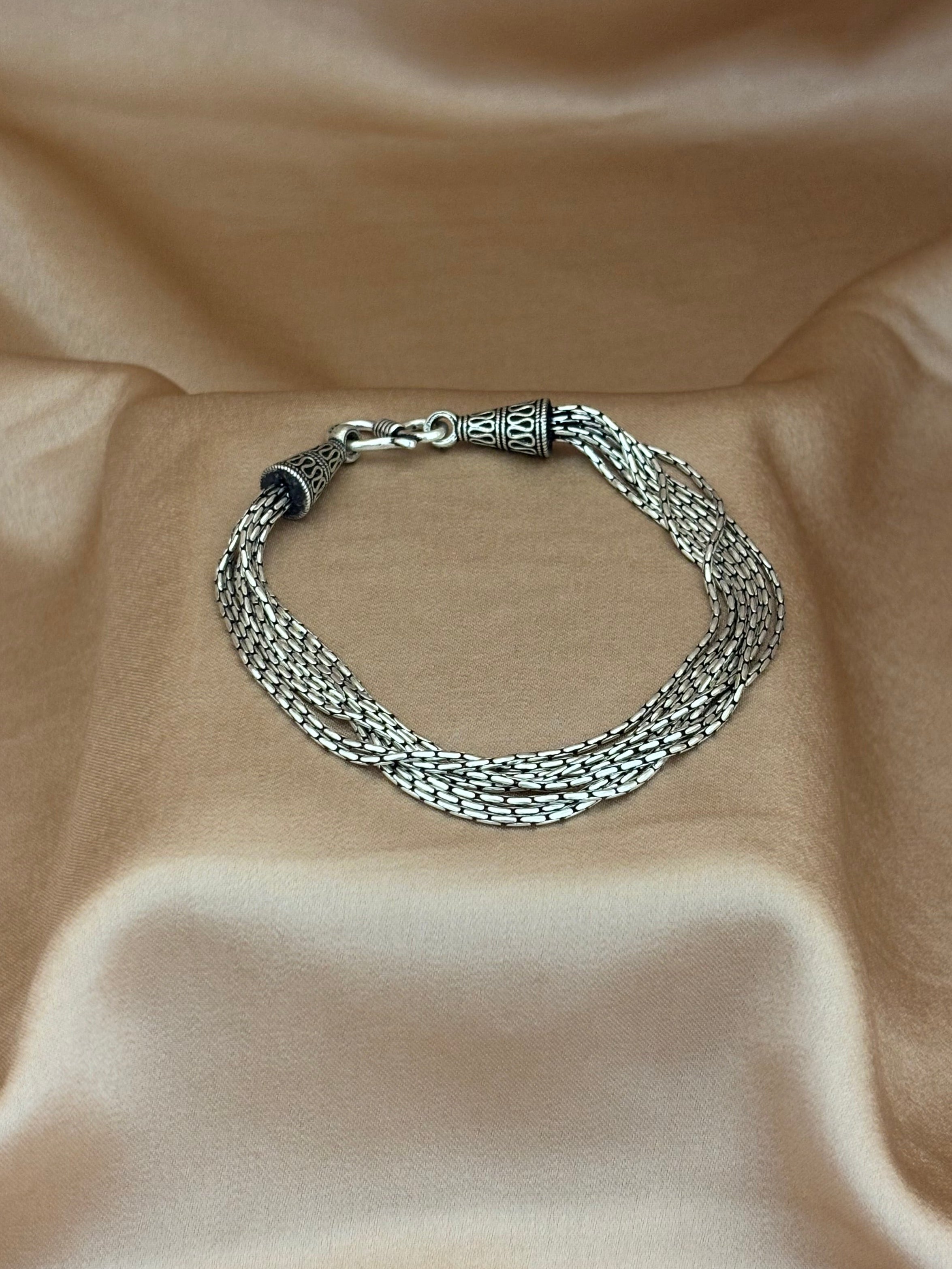 Bohemian Multi-Row Box Chain Bracelet
